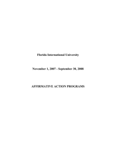 Florida International University  November 1, 2007 - September 30, 2008