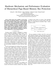 Hardware Mechanism and Performance Evaluation of Hierarchical Page-Based Memory Bus Protection
