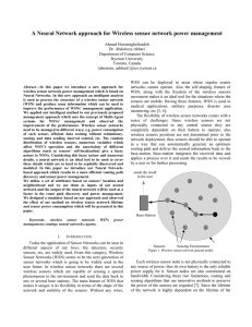 A eural etwork approach for Wireless sensor network power management