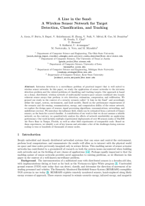 A Line in the Sand: A Wireless Sensor Network for Target