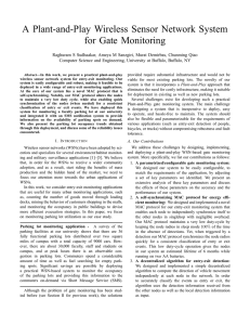 A Plant-and-Play Wireless Sensor Network System for Gate Monitoring