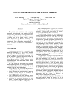 INSIGHT: Internet-Sensor Integration for Habitat Monitoring
