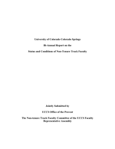 University of Colorado Colorado Springs Bi-Annual Report on the