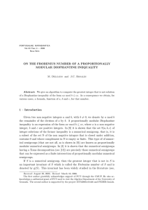 ON THE FROBENIUS NUMBER OF A PROPORTIONALLY MODULAR DIOPHANTINE INEQUALITY