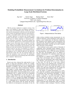 Modeling Probabilistic Measurement Correlations for Problem Determination in Large-Scale Distributed Systems