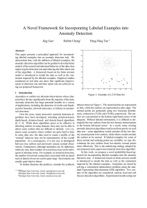 A Novel Framework for Incorporating Labeled Examples into Anomaly Detection Jing Gao