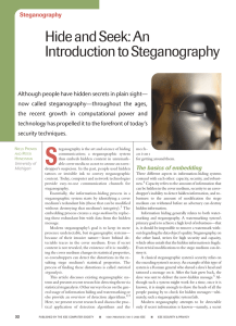 S Hide and Seek: An Steganography