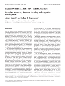BAYESIAN SPECIAL SECTION: INTRODUCTION Bayesian networks, Bayesian learning and cognitive development