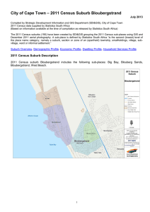 – 2011 Census Suburb Bloubergstrand City of Cape Town July 2013