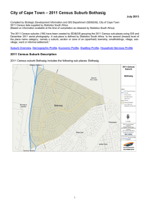 – 2011 Census Suburb Bothasig City of Cape Town July 2013