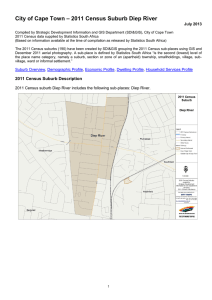 – 2011 Census Suburb Diep River City of Cape Town July 2013