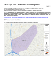 – 2011 Census Suburb Edgemead City of Cape Town July 2013