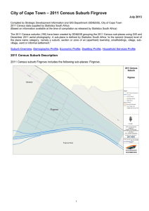 – 2011 Census Suburb Firgrove City of Cape Town July 2013