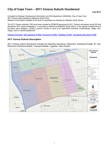 – 2011 Census Suburb Goodwood City of Cape Town July 2013
