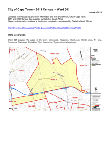 – 2011 Census – Ward 001 City of Cape Town