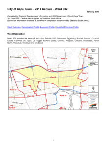 – 2011 Census – Ward 002 City of Cape Town