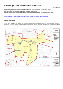 – 2011 Census – Ward 010 City of Cape Town