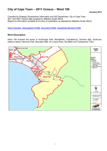 – 2011 Census – Ward 100 City of Cape Town