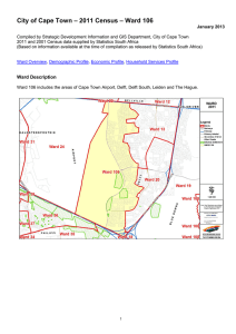 – 2011 Census – Ward 106 City of Cape Town