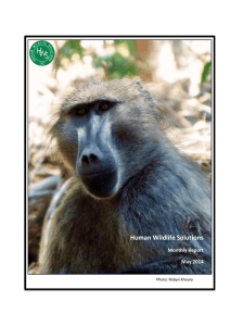 Human Wildlife Solutions Monthly Report May 2014