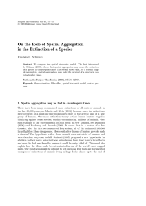 On the Role of Spatial Aggregation Rinaldo B. Schinazi