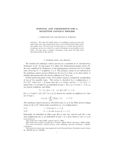 SURVIVAL AND COEXISTENCE FOR A MULTITYPE CONTACT PROCESS