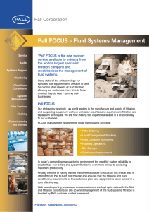 Pall FOCUS - Fluid Systems Management