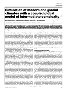 8 Simulation of modern and glacial climates with a coupled global