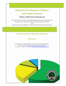 Data Collection Summary Education for Homeless Children and Youths Program