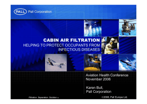 CABIN AIR FILTRATION HELPING TO PROTECT OCCUPANTS FROM INFECTIOUS DISEASES Aviation Health Conference