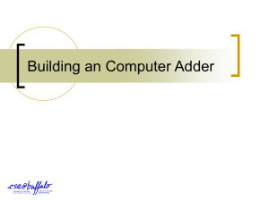 Building an Computer Adder