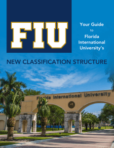 NEW CLASSIFICATION STRUCTURE Your Guide Florida International