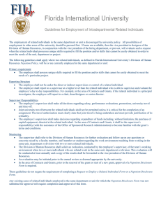 Florida International University  Guidelines for Employment of Intradepartmental Related Individuals