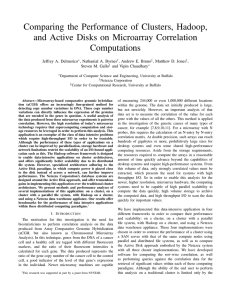 Comparing the Performance of Clusters, Hadoop, Computations