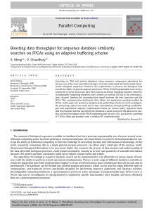 Parallel Computing Boosting data throughput for sequence database similarity