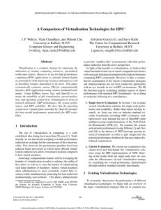 A Comparison of Virtualization Technologies for HPC