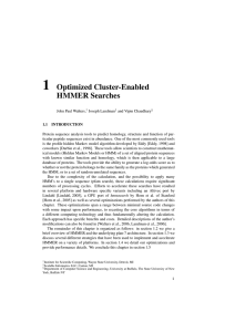 1 Optimized Cluster-Enabled HMMER Searches