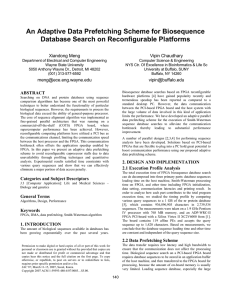 An Adaptive Data Prefetching Scheme for Biosequence  Xiandong Meng