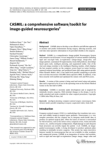 CASMIL: a comprehensive software/toolkit for image-guided neurosurgeries † Abstract