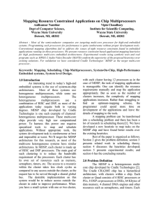 Mapping Resource Constrained Applications on Chip Multiprocessors