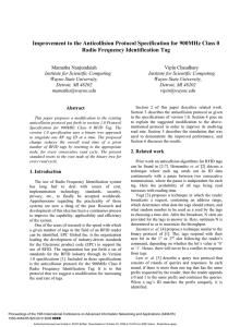 Improvement to the Anticollision Protocol Specification for 900MHz Class 0