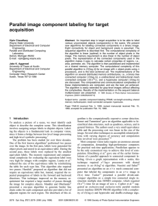 Parallel image component labeling for target acquisition