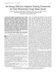 An Energy-Efficient Adaptive Sensing Framework for Gait Monitoring Using Smart Insole