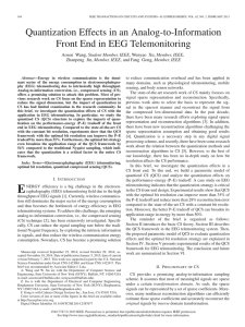 Quantization Effects in an Analog-to-Information Front End in EEG Telemonitoring Member, IEEE