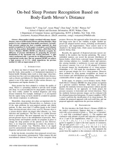 On-bed Sleep Posture Recognition Based on Body-Earth Mover’s Distance