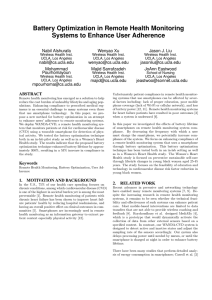 Battery Optimization in Remote Health Monitoring Systems to Enhance User Adherence