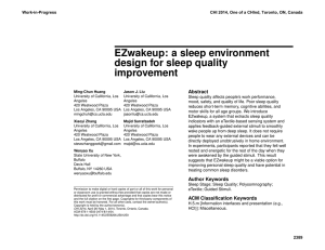 EZwakeup: a sleep environment design for sleep quality improvement Abstract