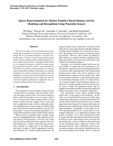 Sparse Representation for Motion Primitive-Based Human Activity