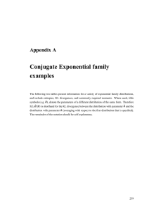 Conjugate Exponential family examples Appendix A