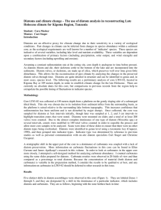 Diatoms and climate change – The use of diatom analysis... Holocene climate for Kigoma Region, Tanzania